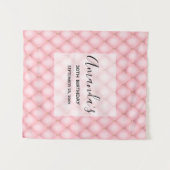 Luxuriöses rosa Tuflith Diamond Muster Wandteppich (Vorderseite (Horizontal))