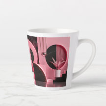 Luxuriöses rosa und schwarzes geometrisches Design