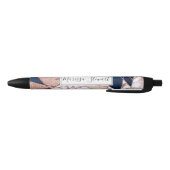 Luxuriöses Rose Gold Glitzer Geometrisches Marmor Kugelschreiber (Unterseite)