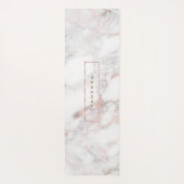 Luxuriöses Rose-Gold-Imitat aus Marmor Yogamatte (Rückseite)