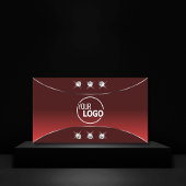 Luxuriöses Rot mit silberfarbenen Dekorations-Diam Visitenkarte