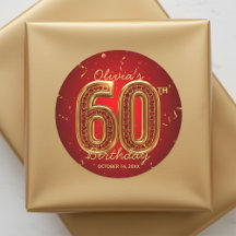 Luxuriöses rotes Goldrubin-Juwel Glam 60. Geburtst