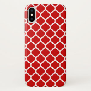 Luxuriöses Rotquatrefoliengittermuster Case-Mate iPhone Hülle