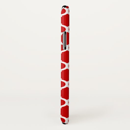 Luxuriöses Rotquatrefoliengittermuster Case-Mate iPhone Hülle (Hinten/Rechts)