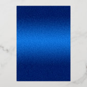 Luxuriöses Royal Blue und Gold für jeden Fall Folieneinladung (Rückseite)