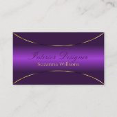 Luxuriöses Royal Lila mit Gold Border Stilvoll Visitenkarte (Vorderseite)
