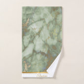 LUXURIÖSES SAGE GREEN MARBLE TRIM TOWEL SET (Handtuch)