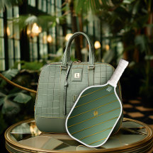 Luxuriöses Salbeigrün & Gold Monogramm