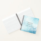 Luxuriöses, schick-blaues Buche personalisiert Notizblock (Innenseite)