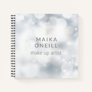 Luxuriöses schicke silberne Bügel personalisiert Notizblock