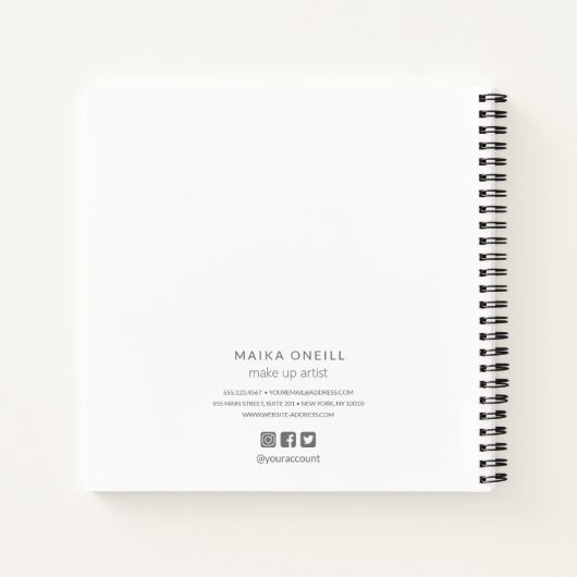 Luxuriöses schicke silberne Bügel personalisiert Notizblock (Rückseite)