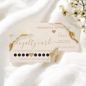 Luxuriöses schicker Goldmarmor Makeup 10 Treuekarte