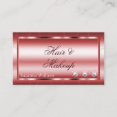 Luxuriöses schimmery Red mit Diamonds Noble und mo Visitenkarte (Vorderseite)