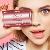 Luxuriöses schimmery Red mit Diamonds Noble und mo Visitenkarte