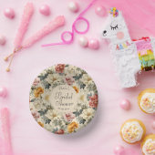 Luxuriöses schönes Brautparty Vintager Blume Pappteller (Party)