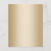 Luxuriöses Schwarz & Gold Blumenmuster Salon & Wel Flyer (Hinten)