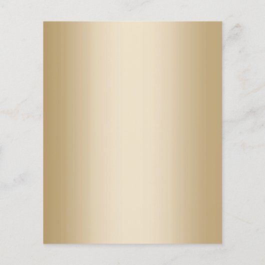 Luxuriöses Schwarz & Gold Blumenmuster Salon & Wel Flyer (Hinten)