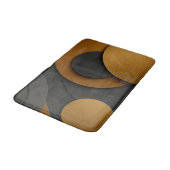 Luxuriöses Schwarz-Gold-geometrisches Abstract-Des Badematte (Schrägansicht)