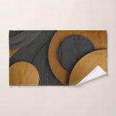 Luxuriöses Schwarz-Gold-geometrisches Abstract-Des Handtuch (Handtuch)