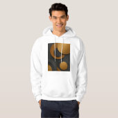Luxuriöses Schwarz-Gold-geometrisches Abstract-Des Hoodie (Vorne ganz)