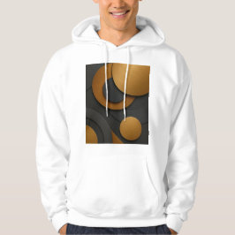 Luxuriöses Schwarz-Gold-geometrisches Abstract-Des Hoodie