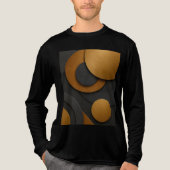 Luxuriöses Schwarz-Gold-geometrisches Abstract-Des Tri-Blend Shirt (Vorderseite)