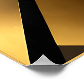 Luxuriöses Schwarz-Gold-Grafik Poster (Ecke)