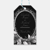 Luxuriöses Schwarz-Gold Hochzeitsthema Elegant Geschenkanhänger (Vorderseite)