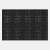 Luxuriöses Schwarz-Gold Hochzeitsthema Elegant Geschenkpapier Set (Vorderseite 2)