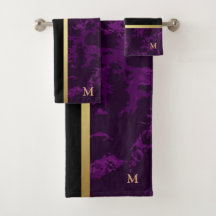 Luxuriöses Schwarz-Gold-Marmor Mit Monogramm