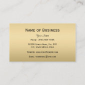 Luxuriöses Schwarz-Gold-Raute-Muster Visitenkarte (Rückseite)