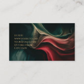 Luxuriöses schwarz-grün goldgelb elegante Glam Chi Visitenkarte (Rückseite)