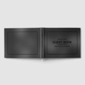 Luxuriöses Schwarz Hintergrund monochromatisches D Gästebuch (Voll)