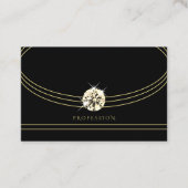 Luxuriöses Schwarz und Gold mit funkelnden Rhinest Visitenkarte (Vorderseite)