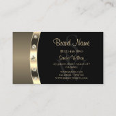 Luxuriöses Schwarz und Gold mit Monogram Diamonds Visitenkarte (Rückseite)