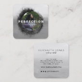 Luxuriöses Schwarz-Weiß-Rahmen-Foto Quadratische Visitenkarte (Vorne/Hinten)