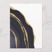 Luxuriöses schwarzes Age mit Gold Begleitkarte (Rückseite)