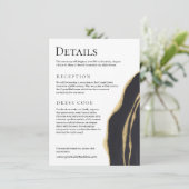 Luxuriöses schwarzes Age mit Gold Begleitkarte (Stehend Vorderseite)