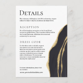 Luxuriöses schwarzes Age mit Gold Begleitkarte