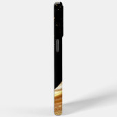 Luxuriöses schwarzes Base & goldenes Perlname iPho Case-Mate iPhone Hülle (Rückseite / Rechts)