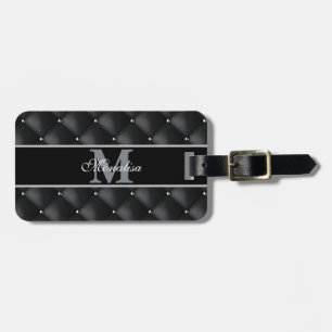 luxuriöses schwarzes Design mit personalisiertem M Gepäckanhänger