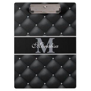 luxuriöses schwarzes Design mit personalisiertem M Klemmbrett