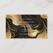 Luxuriöses schwarzes Marmor und Goldfolie Visitenkarte (Rückseite)