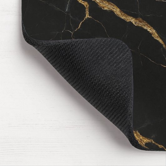 Luxuriöses schwarzes Marmormousepad Mousepad (Ecke)