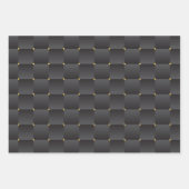 Luxuriöses schwarzes, nahtloses Musterpapier Geschenkpapier Set (Vorderseite 3)