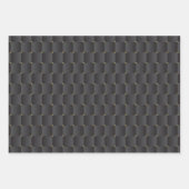 Luxuriöses schwarzes, nahtloses Musterpapier Geschenkpapier Set (Vorderseite)