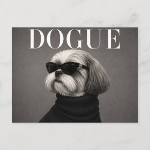 Luxuriöses Shih Tzu-Hundeporträt Postkarte
