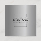 Luxuriöses Silber mit qr-Code Telefonnummerkarte (Vorderseite)