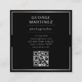 Luxuriöses Silber mit qr-Code Telefonnummerkarte (Rückseite)