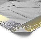 Luxuriöses silberfarbenes Foto Poster (Ecke)